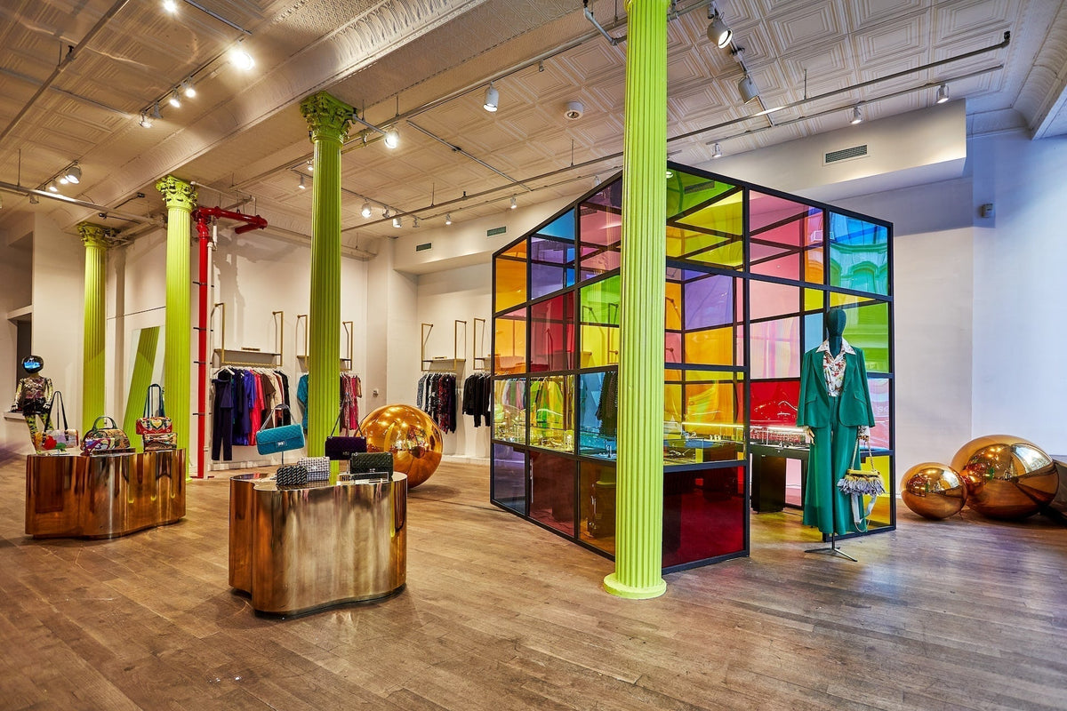 Flying Solo NYC - Vibrant retail space featuring colorful displays and unique decor at Mrs Momma Bear's store in New York.