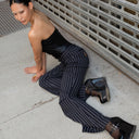Model is wearing Striped Night Pant