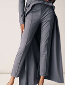 Promise Me Nothing Pant in gray, featuring high-waisted design and tapered leg for modern style.