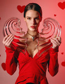 Model is wearing the Promise Me Nothing Top in Rosso