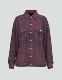 Denim Jacket - Pink/Red Wash