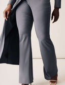 Close-up of the Cut to the Chase Pant, featuring a stylish flared design in gray, perfect for casual and formal wear.
