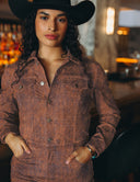 The Kendall – Orange Denim Mini Dress