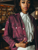 Denim Jacket - Pink/Red Wash