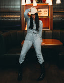 Denim Jumpsuit – Blue Acid Wash