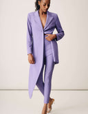 Keep It Moving Set - Wisteria featuring an open back tux jacket and sleek matching pants in vibrant wisteria color.
