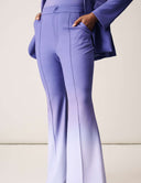 Close-up of the Power Shift Pant in Lavender Haze with bell bottom styling and slant pockets.