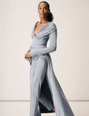 A model wearing the Promise Me Nothing Pant, showcasing its high-waisted silhouette and tapered leg design.