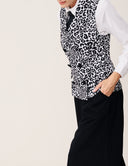 Seeing Double Set - Spotted Twice Vest/Blanc Top/Signature Black Pant