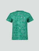 Signature Luxe Tee in Verde Mi Amor, featuring a premium green sequin print for a stylish, casual look.