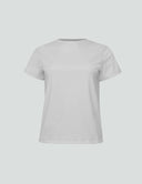 Signature Luxe Tee in white, featuring a soft and tailored fit for stylish comfort and versatility.
