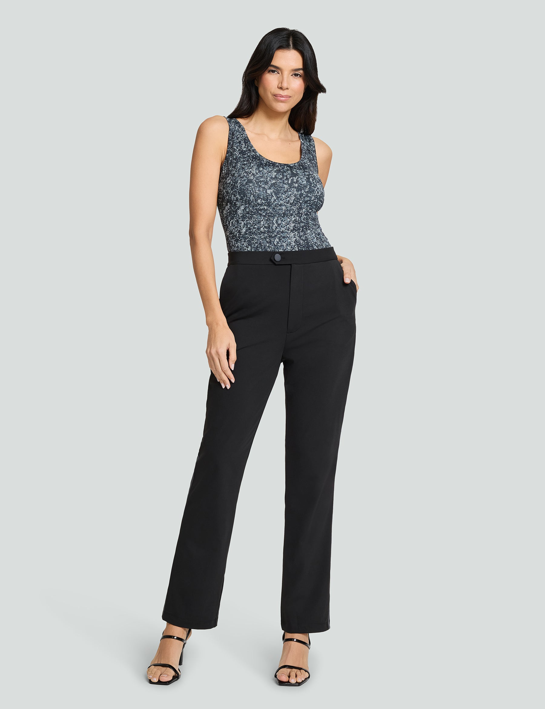 Iconic Scoop Neck Tank Bodysuit Diamond