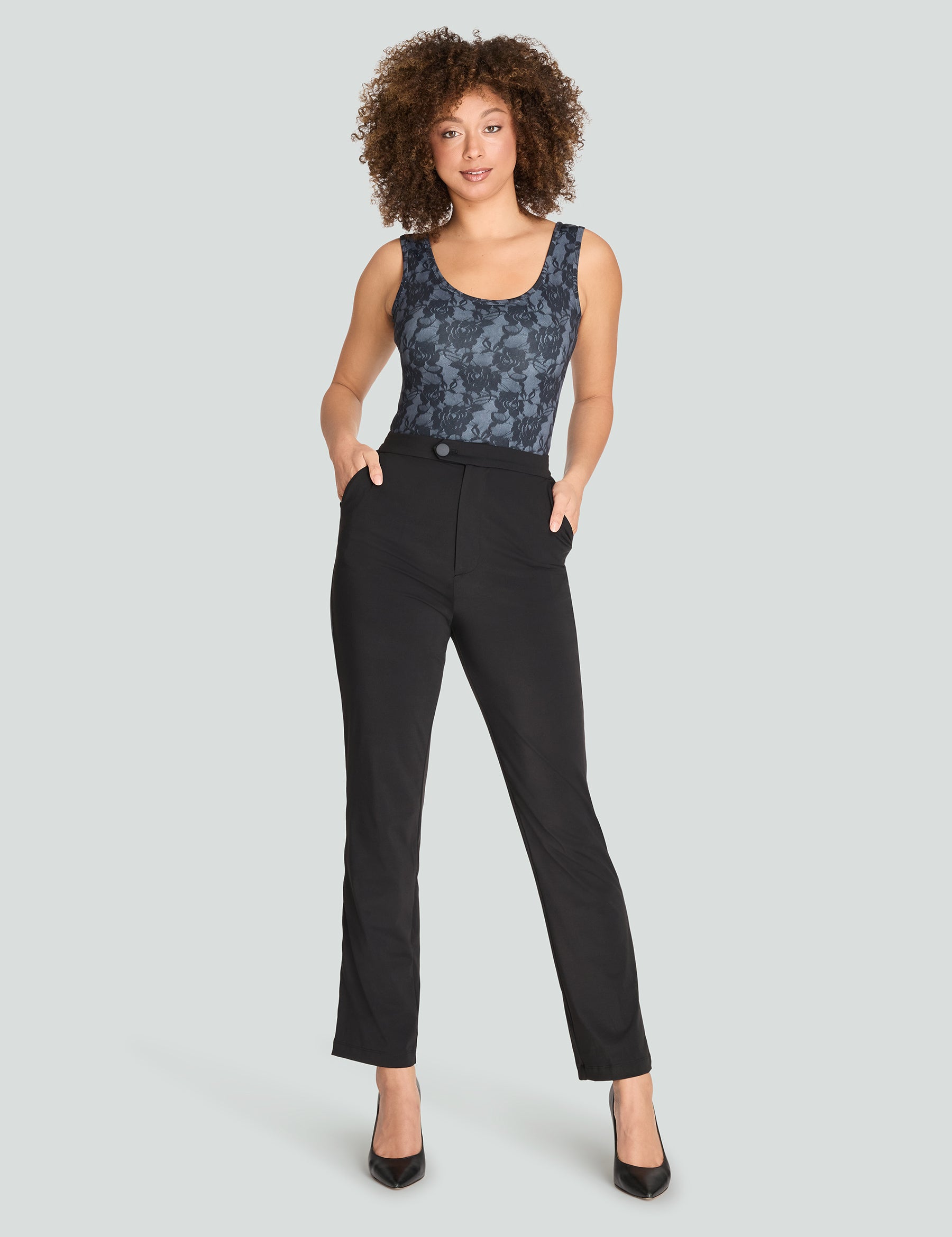 Iconic Scoop Neck Tank Bodysuit Widow