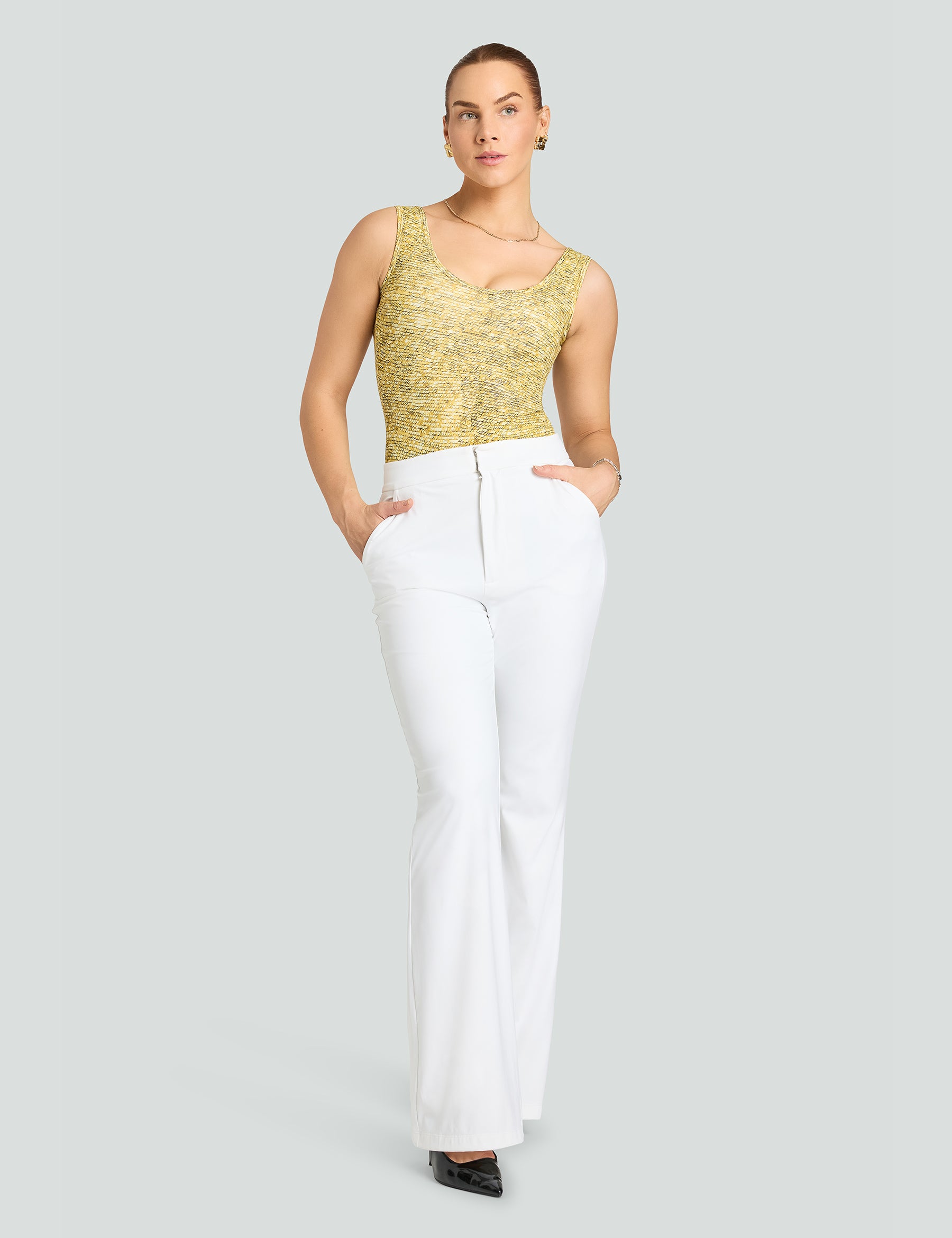 Iconic Scoop Neck Tank Bodysuit Lucky